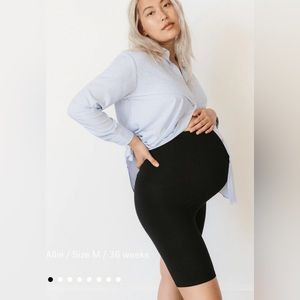 Storq Signature Maternity Bike Shorts - size Medium- black